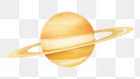 Planet Saturn png sticker, transparent background