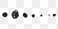 Black dots png sticker, transparent background