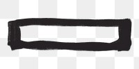 Black rectangle png sticker, transparent background