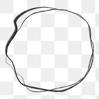 Black circle png sticker, transparent background