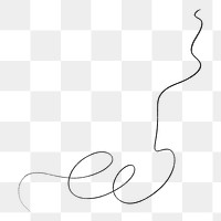 Scribble line png sticker, transparent background