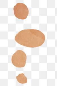 Abstract brown dots png sticker, transparent background