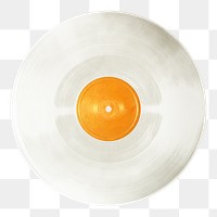 White vinyl record png music sticker, transparent background