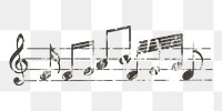 Music score png sticker, transparent background