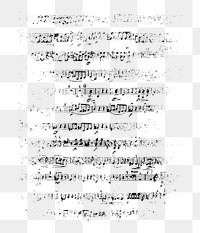 Fading music score png sticker, transparent background