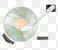 Vinyl record player png music sticker, transparent background