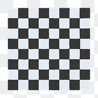 Checkerboard png game sticker, transparent background