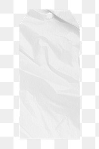 White clothing label png sticker, transparent background