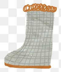 Gardening boot png sticker, transparent background