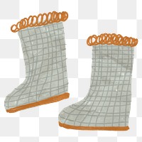 Gardening boots png sticker, transparent background