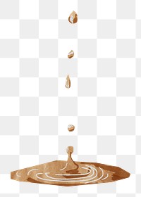 Coffee pouring png sticker, transparent background