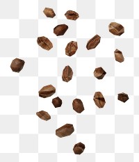 Coffee beans png sticker, transparent background