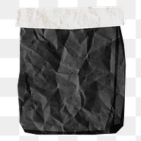 Wrinkled paper bag png sticker, transparent background