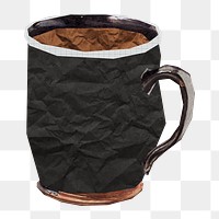 Coffee mug png sticker, transparent background