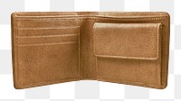 Leather wallet png sticker, transparent background