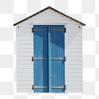 Beach shed png sticker, transparent background