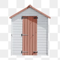 Beach shed png sticker, transparent background