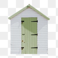 Beach shed png sticker, transparent background