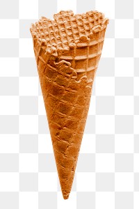 Waffle cone png sticker, transparent background