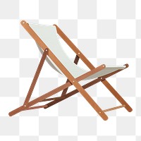 Beach chair png sticker, transparent background