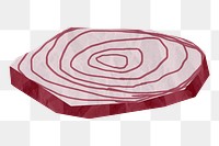 Red onion vegetable png sticker, transparent background