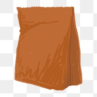 Paper bag png sticker, transparent background