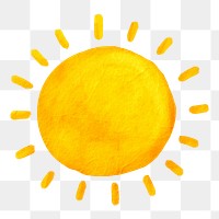Beaming sun png weather sticker, transparent background