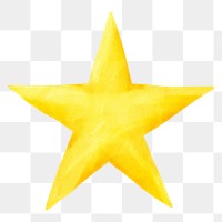 Yellow star png weather sticker, transparent background