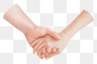 Couple holding hands png sticker, transparent background