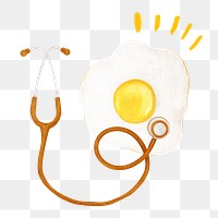 Sunny-side up egg png sticker, transparent background
