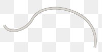Gray wavy line png sticker, element graphic, transparent background