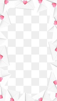 Love letter png frame, transparent background