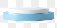 Round blue podium png sticker, cylinder stand, transparent background