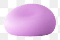 Pink 3D bubble png sticker, transparent background