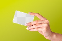 Business card png mockup, transparent design