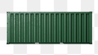 Green shipping container png sticker, 3D cargo on transparent background