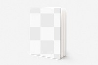 PNG book cover mockup, transparent design