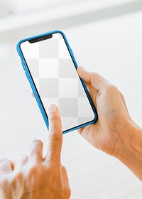 Smartphone screen png transparent mockup