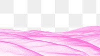 Pink mountain landscape png border, transparent background