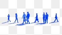 Businesspeople walking png element, transparent background