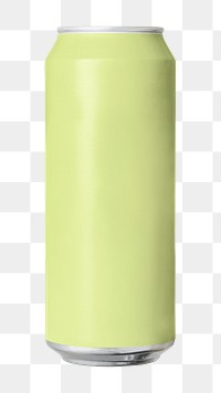 Green soda can png, blank design space, transparent background