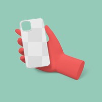 Mobile phone case png mockup, transparent design