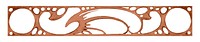 Brown ornate divider png sticker, vintage element, transparent background