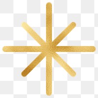 PNG gold sparkle star sticker, transparent background