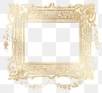 Gold vintage photo png frame, luxurious design on transparent background, remixed from the artwork of Nicholas Acampora