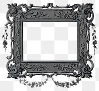 Black vintage png photo frame, luxurious design on transparent background, remixed from the artwork of Nicholas Acampora