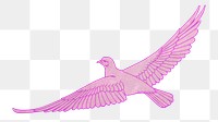 Pink dove png bird sticker, transparent background, remixed by rawpixel