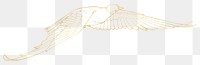 Golden dove png bird sticker, transparent background, remixed by rawpixel