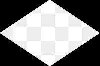 Rhombus square png frame, geometric design on transparent background