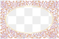 Art nouveau png ornate frame, transparent background, remixed by rawpixel